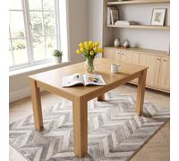 KOSY KOALA Dining Table Beige Wood Kitchen Place for 6 Seats, Dining Table Only (Beige H 75 x L 140 x W 80 cm)