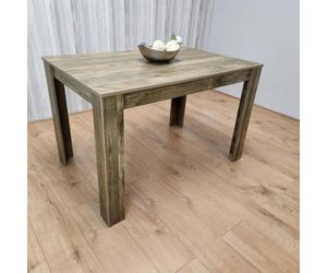 Kosy Koala Dining Table Brown Rustic Wood Effect, Place For 6 Seats For Kitchen, Office Or Dining Room (H75 X L140 X W80 Cm)