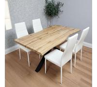 Kosy Koala Dining Table Set With 4 White Chairs Kitchen Dining Room Furniture