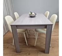 Kosy Koala Dining Table With 4 Cream Stitched Chairs Kitchen Dining Table For 4 Dining Room Dining Set