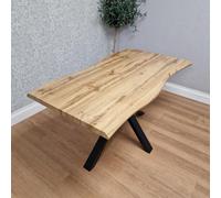 Kosy Koala Durable Wooden Dining Table With X-Shaped Iron Legs