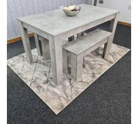 KOSY KOALA Grey kitchen Dining Table & 2 Benches Set of 4 space saver dining room KOSY KOALA Grey