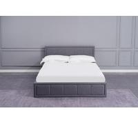 KOSY KOALA Grey Upholstered Storage Ottoman Bed With 3ft Single Memory Foam Mattress in Dark Grey KOSY KOALA Dark Grey