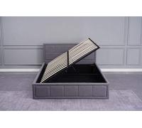 Kosy Koala Grey Upholstered Storage Ottoman Gas Side Lift Bed Fabric Bed 4Ft Small Double