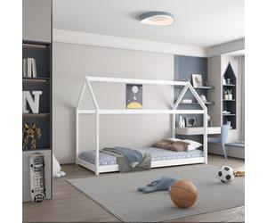 Kosy Koala House Bed Kids White 3Ft Single Wooden Durable Pine Children Bedroom