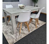 Kosy Koala Modern Dining Table And 4 White Plastic Chairs Set Stylish Dining Room Furniture