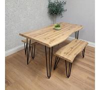 Kosy Koala Modern Dining Table Set With 2 Benches Kitchen Dining Room Furniture
