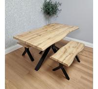 KOSY KOALA Modern Dining Table Set With Two Modern Benches Dining Room Furniture in Brown KOSY KOALA Brown