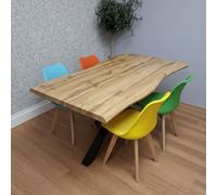 Kosy Koala Modern Dining Table With 4 Mix Plastic Chairs With Faux Leather Padded Seats