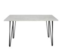 Kosy Koala Modern Grey Rectangular Dining Table With Hairpin Legs, Compact Kitchen & Dining Room Table (L140)