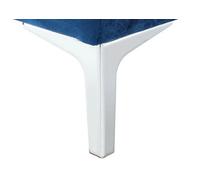 Kosy Koala Modern One Seater Sofa Blue Fabric With Chrome Feet - Comfortable Couch With Cushion For Living Room, Bedroom Or Office