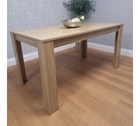 Kosy Koala Modern Wooden Rectangle Oak Effect Kitchen Dining Table (140X80X75Cm)
