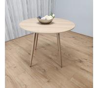 Kosy Koala Oak Effect Round Dining Table Kitchen Table Modern Wood Style Dinner Table Only