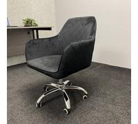 Kosy Koala Office Chair Black Velvet Swivel With Arms And Wheels Leisure Home Desk Computer Black