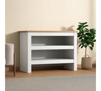 Kosy Koala Open Shoe Rack, Two-Tier Storage Shelf With Wooden Top