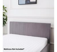 Kosy Koala Ottoman Bed Gas Lift Storage Grey 4Ft Small Doublewithout Mattress Line Pattern Velvet Bedroom