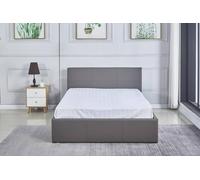 Kosy Koala Ottoman Storage Leather Bed Side Lift Grey 3Ft Single Bed Bonnell Spring High-Density Foam Mattress Grey
