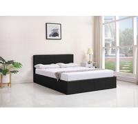 (Black) Kosy Koala 3FT Single Side Leather Ottoman Bed