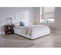 Kosy Koala Ottoman Storage White Faux Leather Bed Side Lift 3Ft Single Bed Frame White One Size