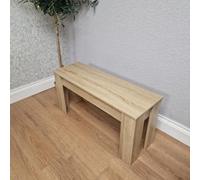 Kosy Koala Set Of 2 Dining Benches Oak Effect Mdf Melamine Finish Kitchen Seating