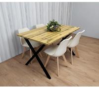 Kosy Koala Stone Effect Dining Table Set Of 4 Cream Plastic Chairs With Faux Leather Padded Seats