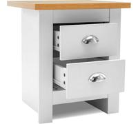 Kosy Koala Two-Drawer Bedside Table Cabinet Wooden Top Nightstand White Bedroom Furniture Small Space Storage End Table