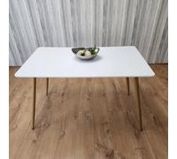Kosy Koala White Wood Rectangle Dining Table Kitchen Table Modern Wood Style Dinner Table Only
