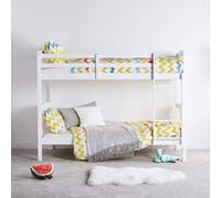 Kosy Koala Wood Bunk Bed Comes With 2 Spring Mattresses For Kids Children Adults In White White Single