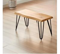 KOSY KOALA Wooden Bench With Metal Hairpin Legs for Dining Room, Work, or Study in Brown KOSY KOALA Brown