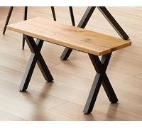 Kosy Koala Wooden Bench With Metal Legs For Dining, Work, Or Study In Brown Brown