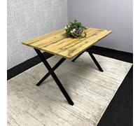 KOSY KOALA Wooden Dining Table With Metal Legs for Dining, Work, or Study in Brown KOSY KOALA Brown