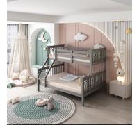 KOSY KOALA Wooden Triple Bunk Bed Children Bedroom Furniture pine Frame 3FT Single 4FT6 Double 3 Sleeper Kids Bed Grey Bunk Bed KOSY KOALA Grey Double