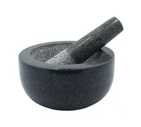 Kota Japan Large Black Granite Mortar & Pestle Natural Stone Grinder for Spices, Seasonings, Pastes, Pestos and Guacamole