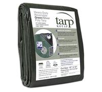 Kotap 10-ft x 10-ft Heavy-Duty 12 by 12 Cross Weave 8-mil Reversible Green/Silver Poly Tarp, Item: TGS-1010