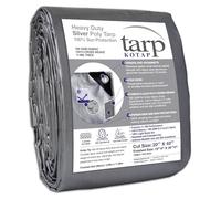 Kotap 20-ft x 40-ft Heavy-Duty 14 by 14 Cross Weave UV Blocking 10-mil Silver Poly Tarp, Item: TRS-2040