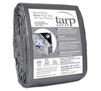 Kotap 24-ft x 24-ft Heavy-Duty 14 by 14 Cross Weave UV Blocking 10-mil Silver Poly Tarp, Item: TRS-2424