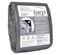 Kotap 6-ft x 10-ft Heavy-Duty 14 by 14 Cross Weave UV Blocking 10-mil Silver Poly Tarp, Item: TRS-0610