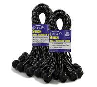 Kotap BB50-9B BB Ball Bungee, 9-Inch (50-Pack), Black/White