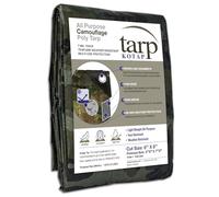 Kotap TCM-0608 Camouflage, Waterproof All-Purpose Multi-Use 7-mil Poly Tarp, Green/Black, Size: 6 x 8'