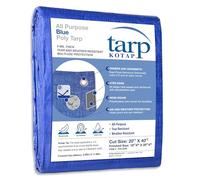 Kotap TRA-2040 Waterproof All- Purpose Multi-Use Protection/Coverage 5-mil Poly Tarp, Blue, 20 x 40 Ft