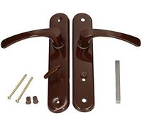 KOTARBAU® 05907465904186 Door Handle 72 mm Left Right WC Brown Door Fitting Door Handle Set Toilet Door Room Door Long Plate Aluminium