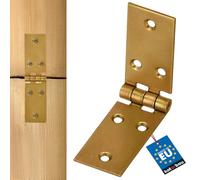 KOTARBAU - 1-Piece Galvanized Hinges - for Doors, Furniture, Boxes, Cabinets and Many More - 100 x 25 mm - Colour: Gold