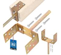 KOTARBAU - 1-Piece U-Shaped Post Support 0-160 mm - with Adjustable Width Concrete Anchor - 200 mm - Zinc-Plated - Colour: Gold