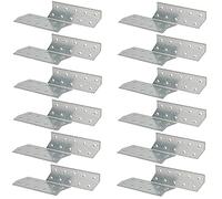 KOTARBAU® 12 x Herringbone Anchors 170 x 40 mm Straight Steel Square for Reinforcing Wood Constructions