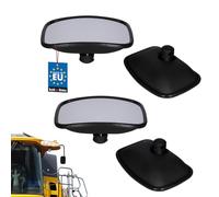 KOTARBAU 2 Pack Universal Tractor Panoramic Mirror 265 x 185 mm Agricultural Machine Rear View Mirror with Adjustment Knob Telescopic Mirror Car Mirror
