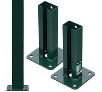 KOTARBAU® 2 pcs Fence Post Support - Powder Coated Steel - 60x40 mm (2.4x1.6 inches) - Green - Heavy Duty - Bolt Down - Post Base - Weather Resistant - Durable