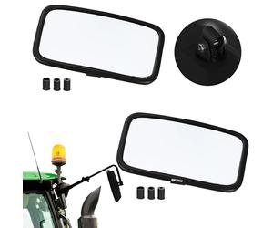 KOTARBAU 2 x Universal Tractor Mirror, 25 x 16.5 cm, PVC for Truck with Bracket, Agriculture