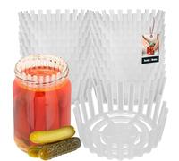 KOTARBAU® 24 Pieces Fermentation Weights Set - Fermentation Lid - Polypropylene - 82 mm (3.23 in) - Transparent - Round Grate Fermenting - Preserving Aid for Cucumbers - Pickle Jar Press Plate