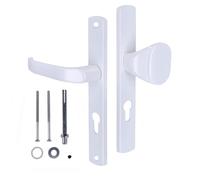 KOTARBAU® 72mm Long White Profile Cylinder Door Handle Set for Doors and Gates