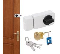 KOTARBAU® Additional Lock 50/60 mm 3 Colours With Lock Cylinder Different Locking Box (White) Door Lock